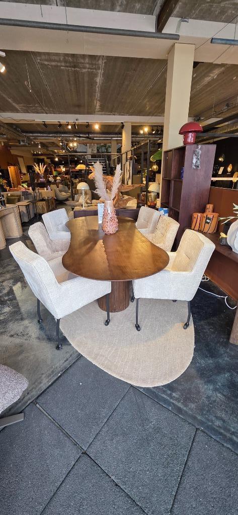 Organische Eettafel  250 / 110cm – Bruin Showmodel korting !, JaRa, 100 tot 150 cm, Bornsestraat 31, Jarameubeloutlet@hotmail.com