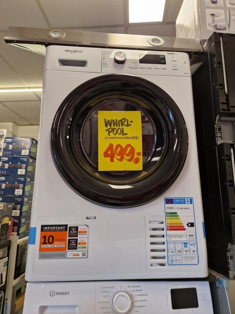 Nieuwe whirlpool condens droger 8 kg in de doos €499, Ophalen, Anti-kreukfase, 8 tot 10 kg, Nieuw