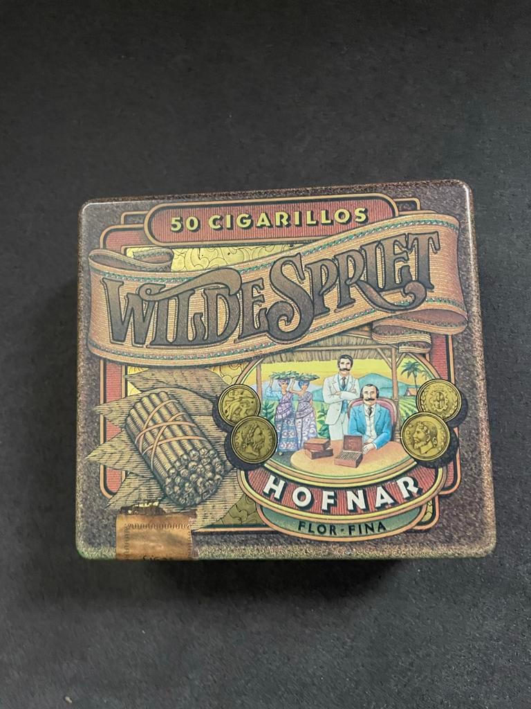 Vintage Hofnar Cigarillo 'Wilde Spriet' Blik, Verzamelen, Ophalen of Verzenden, Gebruikt, Overige
