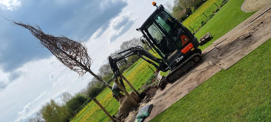 Minikraan , shovel met machinist te huur verhuur grondwerk, Garantie, Tuinontwerp