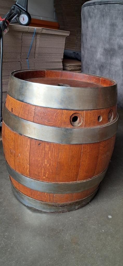 Houten vat / salontafel / ton / wijnvat, Minder dan 50 cm, Gebruikt, Rustiek, Rond