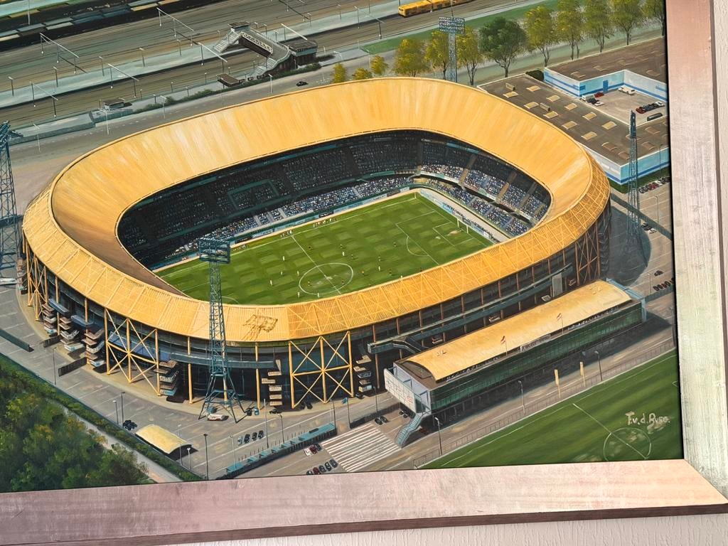 Echte schilderij Feyenoord stadion, Eén persoon