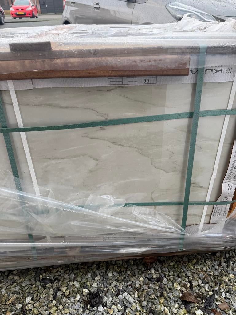 Keramische tegels 60x120 cm gepolijst - 60m2, Ophalen, 60 cm of meer, Keramiek, Nieuw