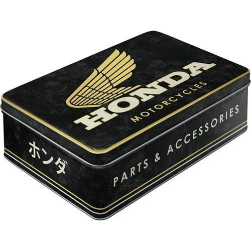 Honda Motorcycles parts reclame voorraadblik koektrommel