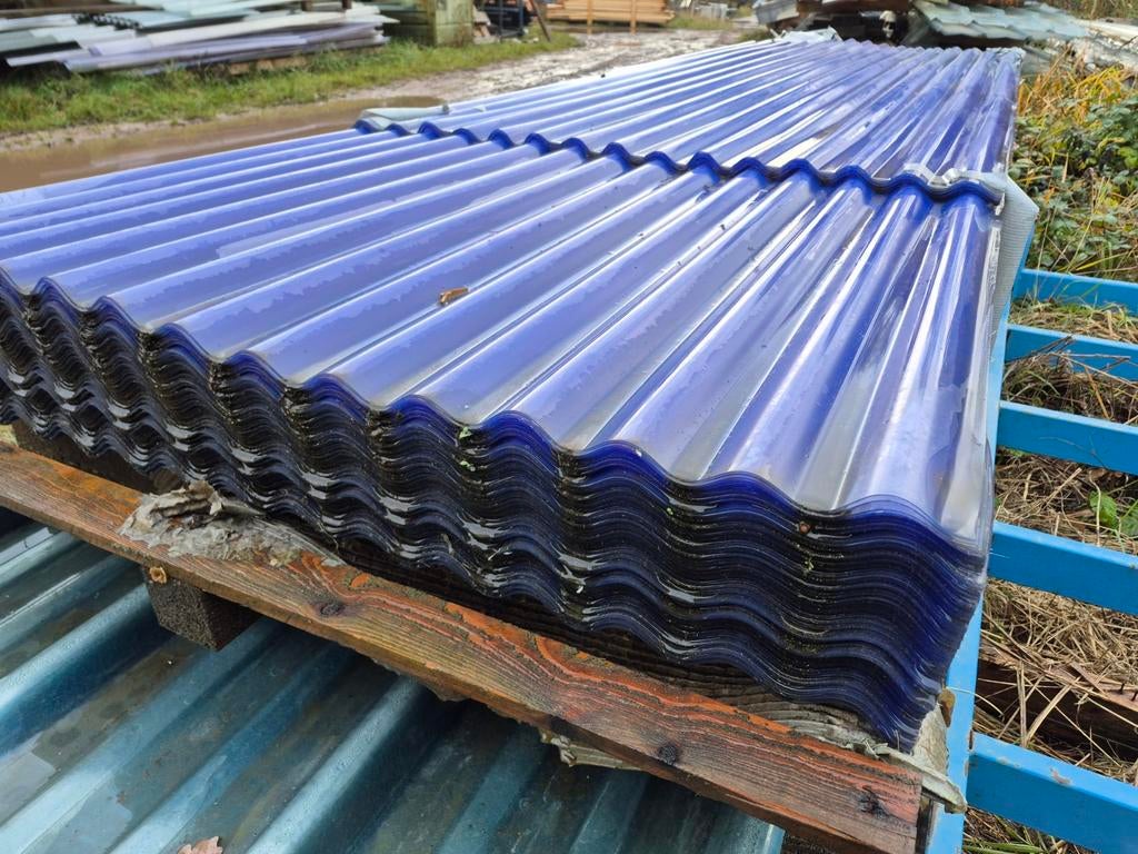 112x395cm Golfplaten lichtdoorlatend €6 per m2 AANBIEDING!, Ophalen, Overige materialen, Overige kleuren, .