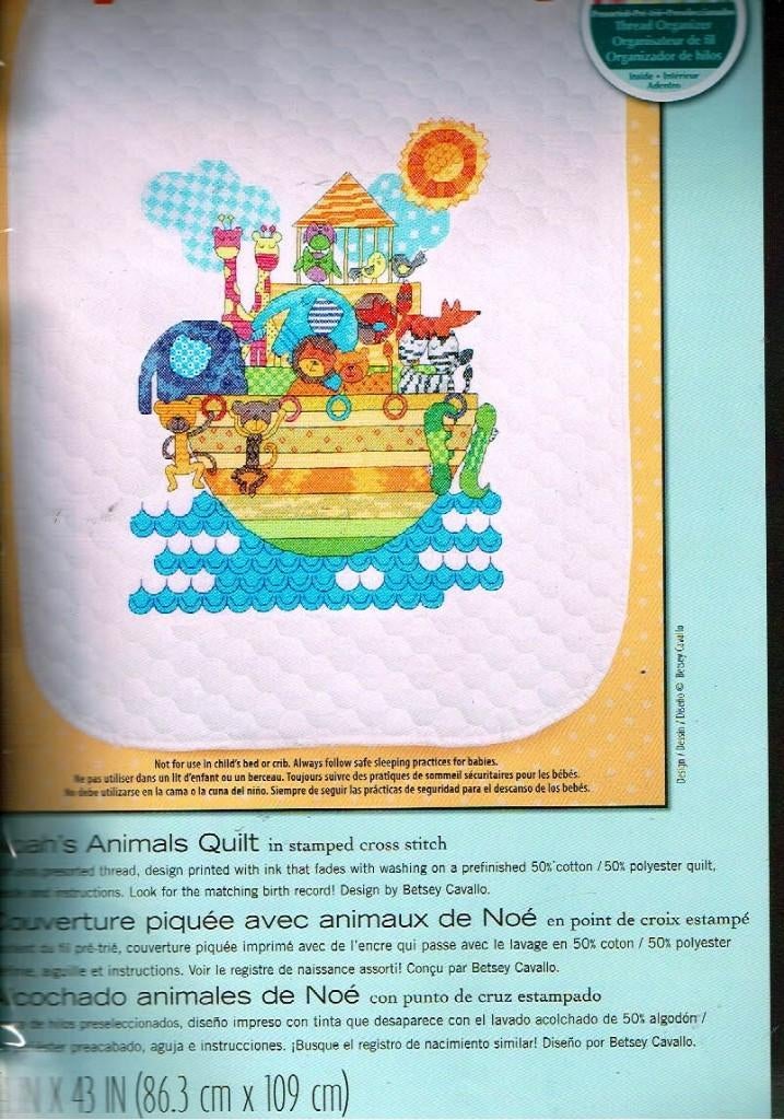 Cado sale dimensions borduurpakket, noah's animals quilt, Ophalen of Verzenden, Nieuw, Handborduren, Borduurpakket