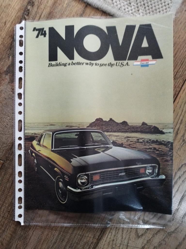 Chevrolet Nova 1974 Brochure - Zeldzaam!, Chevrolet, Chevrolet, Ophalen of Verzenden, Zo goed als nieuw