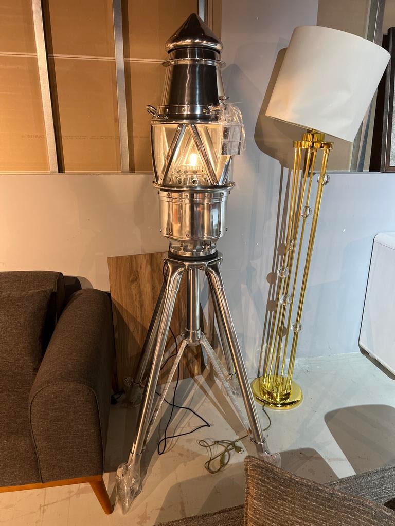 Eichholtz Royal Marine lamp- 180cm>2m- Verchroomd +hanglamp, Ophalen of Verzenden, Nieuw, Metaal, 150 tot 200 cm