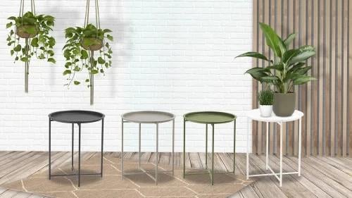 Nora opklapbare bijzettafel zwart Ø46cm SenS-Line, Ophalen of Verzenden, Nieuw