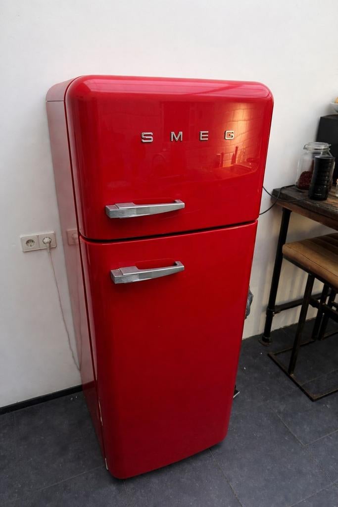 Smeg Koelkast met Vriesvak - Retro Design, 150 tot 200 liter, Gebruikt, 60 cm of meer, Ophalen of Verzenden