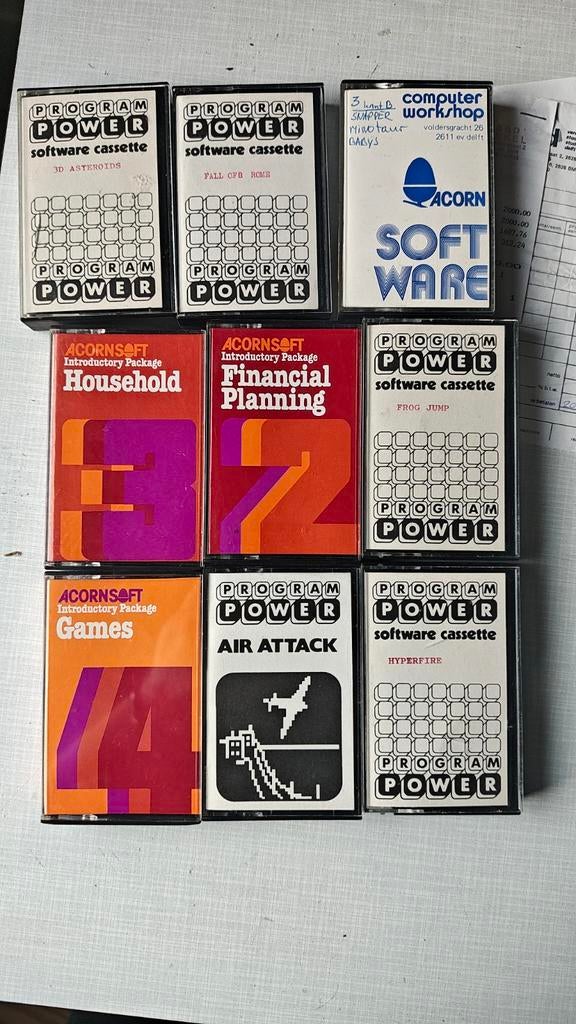 Acorn Atom Software Collectie - Cassettes, Computers en Software, Ophalen, Gebruikt