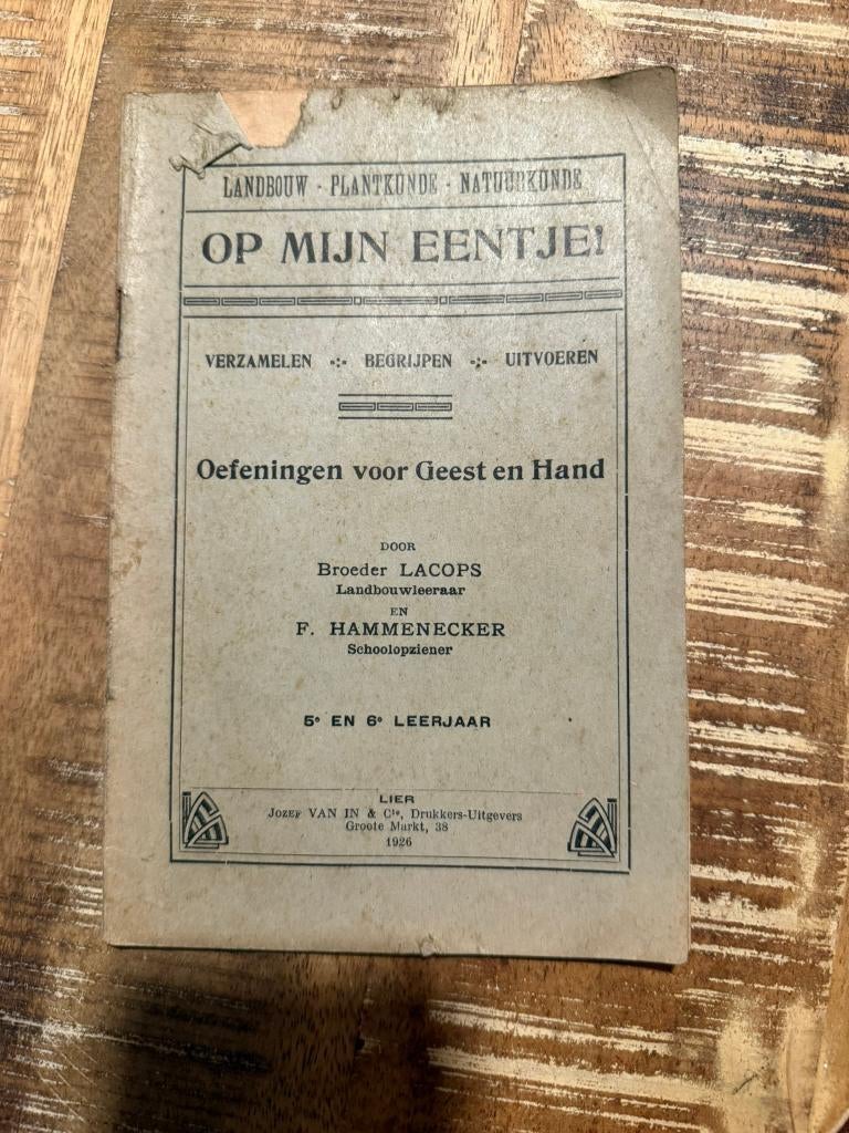 Landbouw - Plantkunde - Natuurkunde, Op mijn eentje, Antiek en Kunst, Ophalen of Verzenden, Broeder Lacops