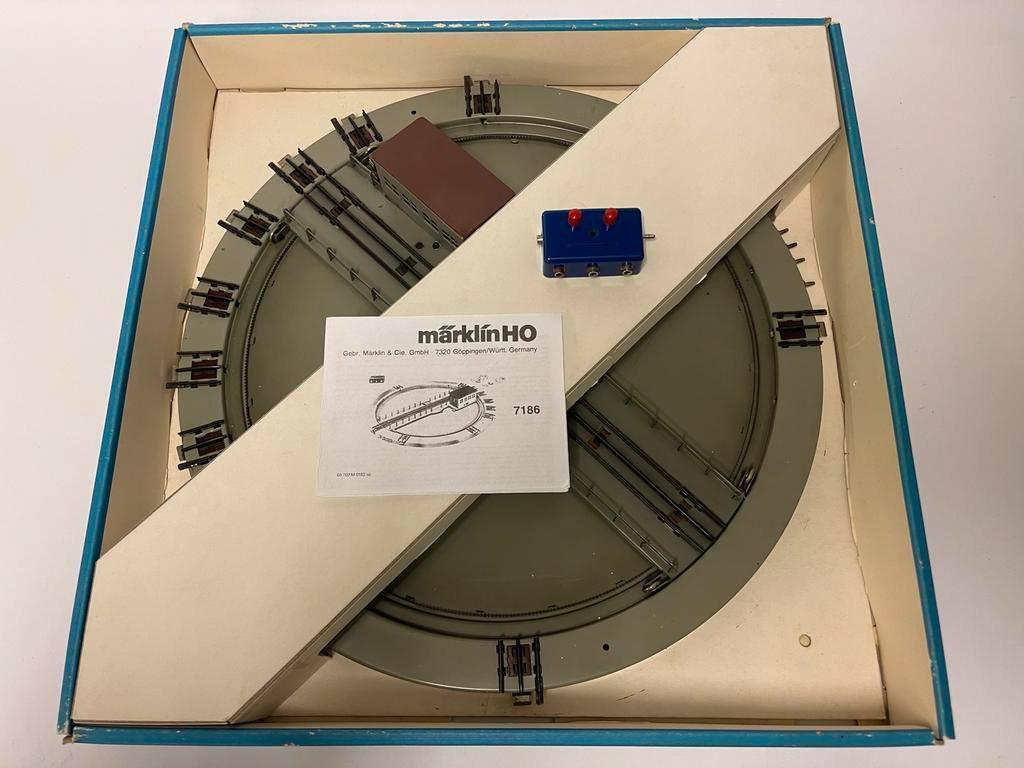 ** Märklin 7186 ** DRAAISCHIJF met ovp + bedieningskastje **, Hobby en Vrije tijd, Modeltreinen | H0, Zo goed als nieuw, Rails