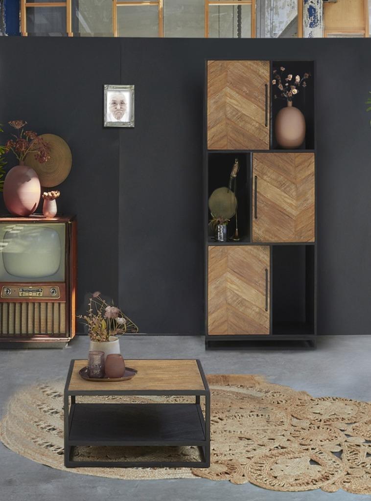 OMG salontafel ROS015 l Whoon l Room108 l van €218 voor €55, Ophalen, 50 tot 100 cm, Teakhout, Vierkant