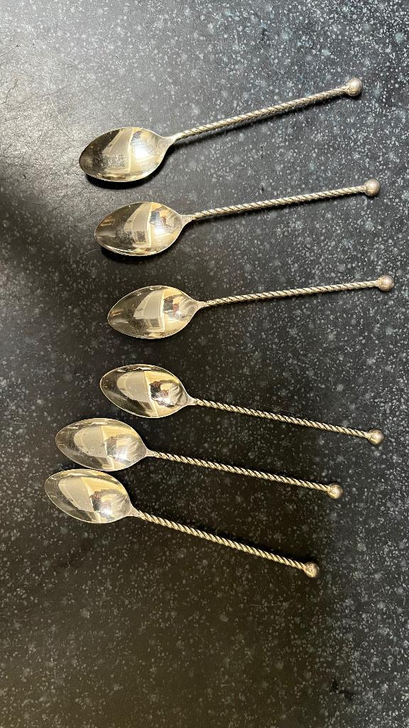 Verzilverden lepeltjes, Antiek en Kunst, Ophalen of Verzenden, Zilver