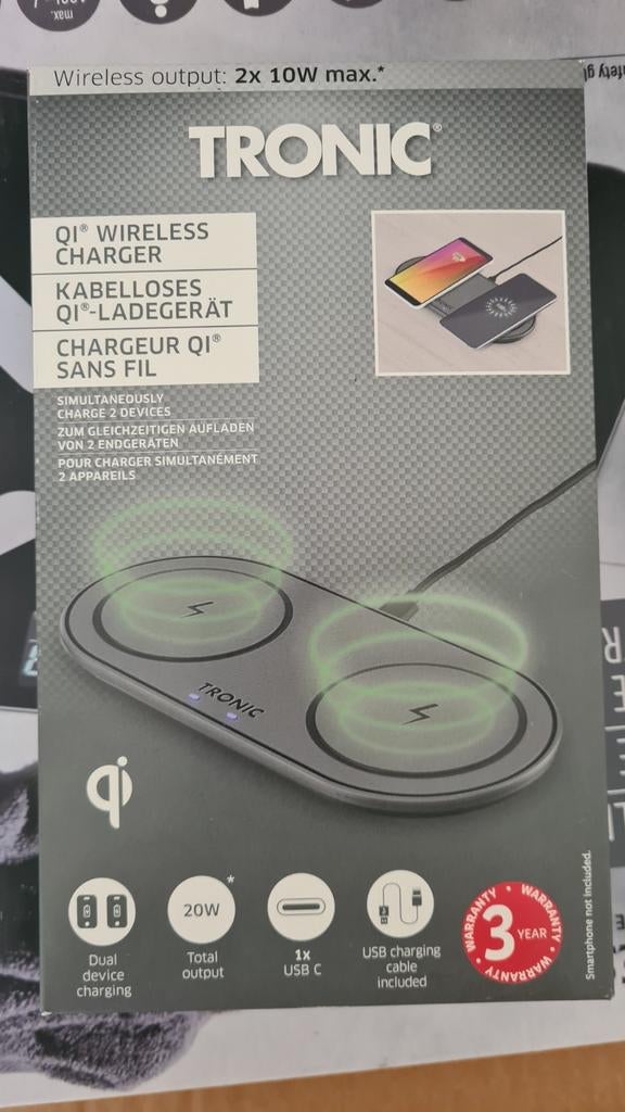Draadloze Qi oplader - Tronic - Nieuwstaat, Ophalen of Verzenden, Nieuw, Apple iPhone