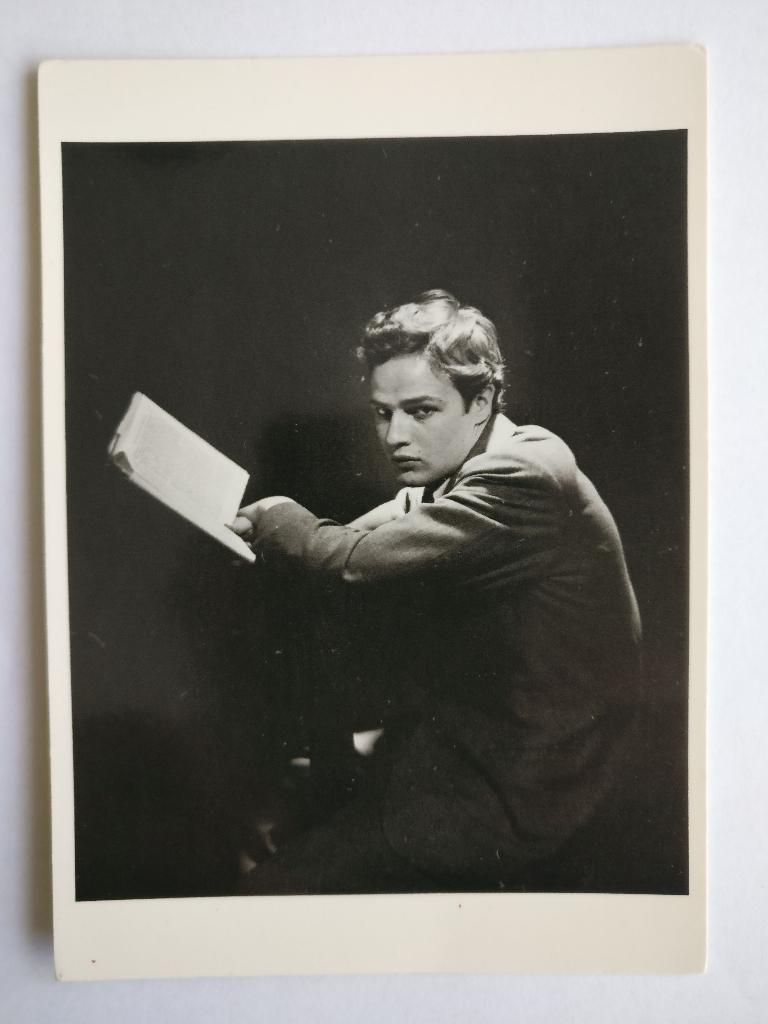 ANSICHTKAART MARLON BRANDO VINTAGE THE GODFATHER, Ophalen of Verzenden, 1940 tot 1960, Ongelopen, Sterren en Beroemdheden