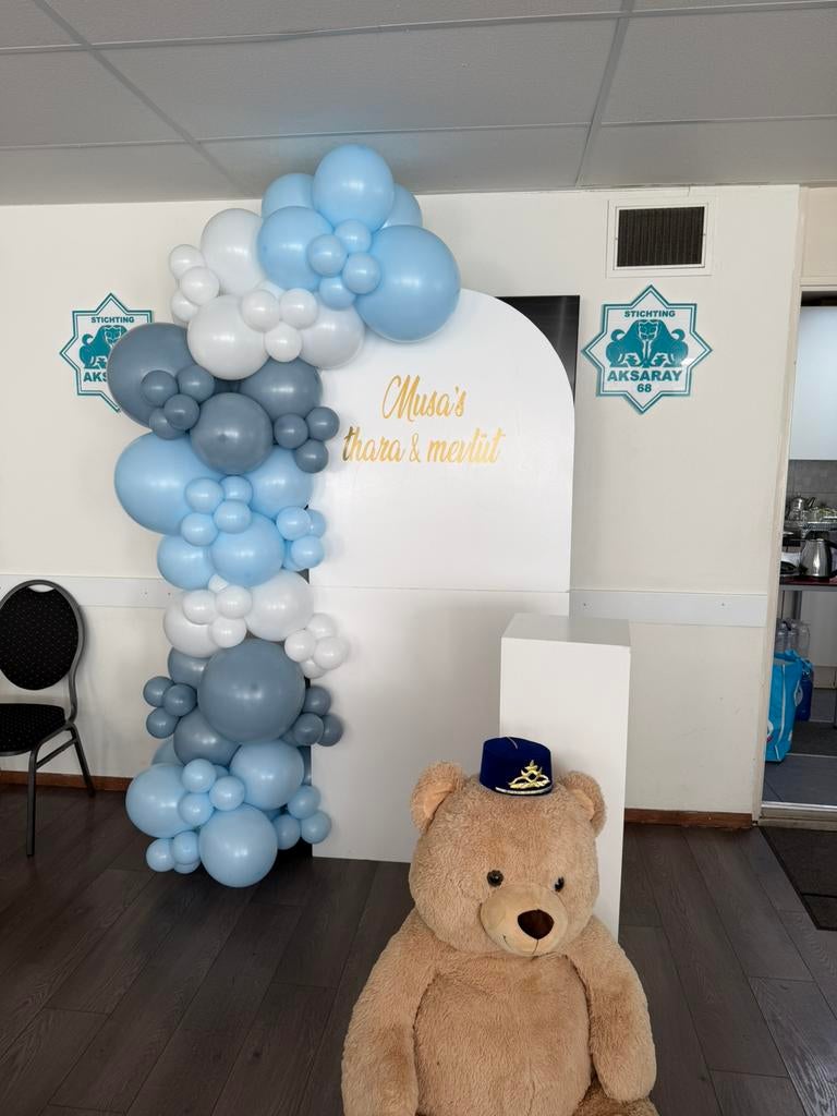 Thara & Mevlüt balonnen backdrop TE HUUR, Ophalen, Zo goed als nieuw, Overige