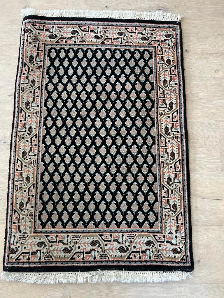 Mooi Perzisch Oosters Bidjar tapijt afmetingen 62 cm x 98 cm, 50 tot 100 cm, Blauw, Zo goed als nieuw, Rechthoekig