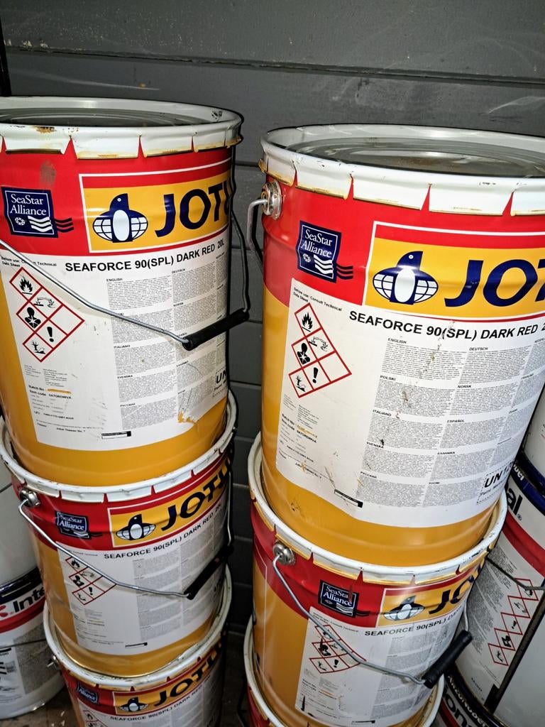 Antifoulingen, primers ,lakken diverse verpakkingen, Ophalen, Zo goed als nieuw, Blauw, Lak