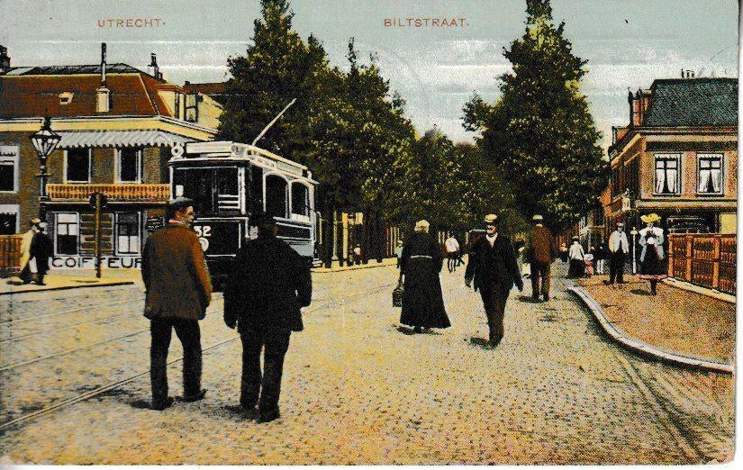 UTRECHT - BILTSTRAAT met TRAMSTEL 32, Verzamelen, Ansichtkaarten | Nederland, Gelopen, Utrecht, Voor 1920, Ophalen of Verzenden