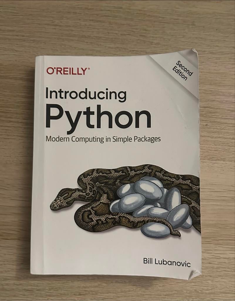 Python Introductie Boek - Bill Lubanovic, Boeken, Informatica en Computer, Zo goed als nieuw, Programmeertaal of Theorie, Verzenden