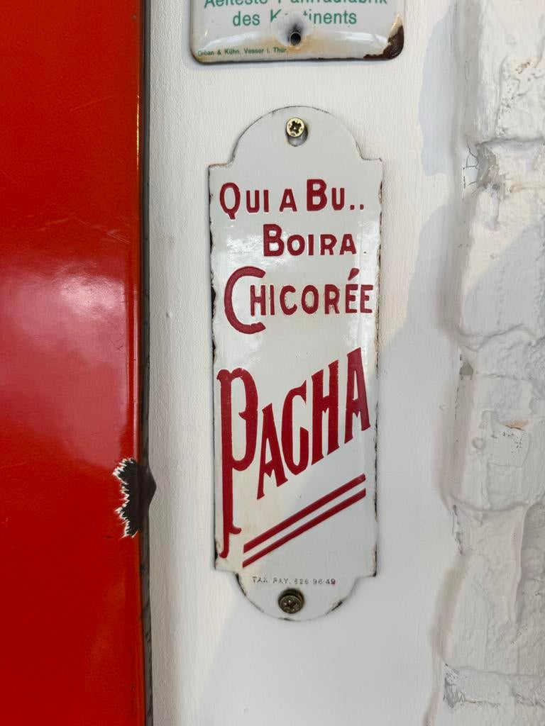 Pacha emaille deurpostje, Antiek en Kunst, Ophalen of Verzenden