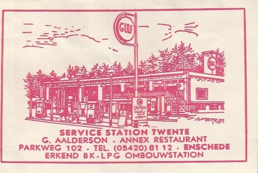 2 - GULF service station Twente Parkweg Enschede - Aalderson, Ophalen of Verzenden