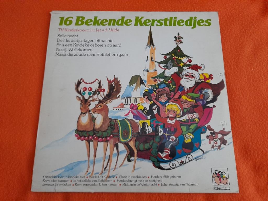 16 Bekende Kerstliedjes TV Kinderkoor olv Let vd Velde 1978, Cd's en Dvd's, Vinyl | Kinderen en Jeugd, Gebruikt, Muziek, 3 tot 5 jaar