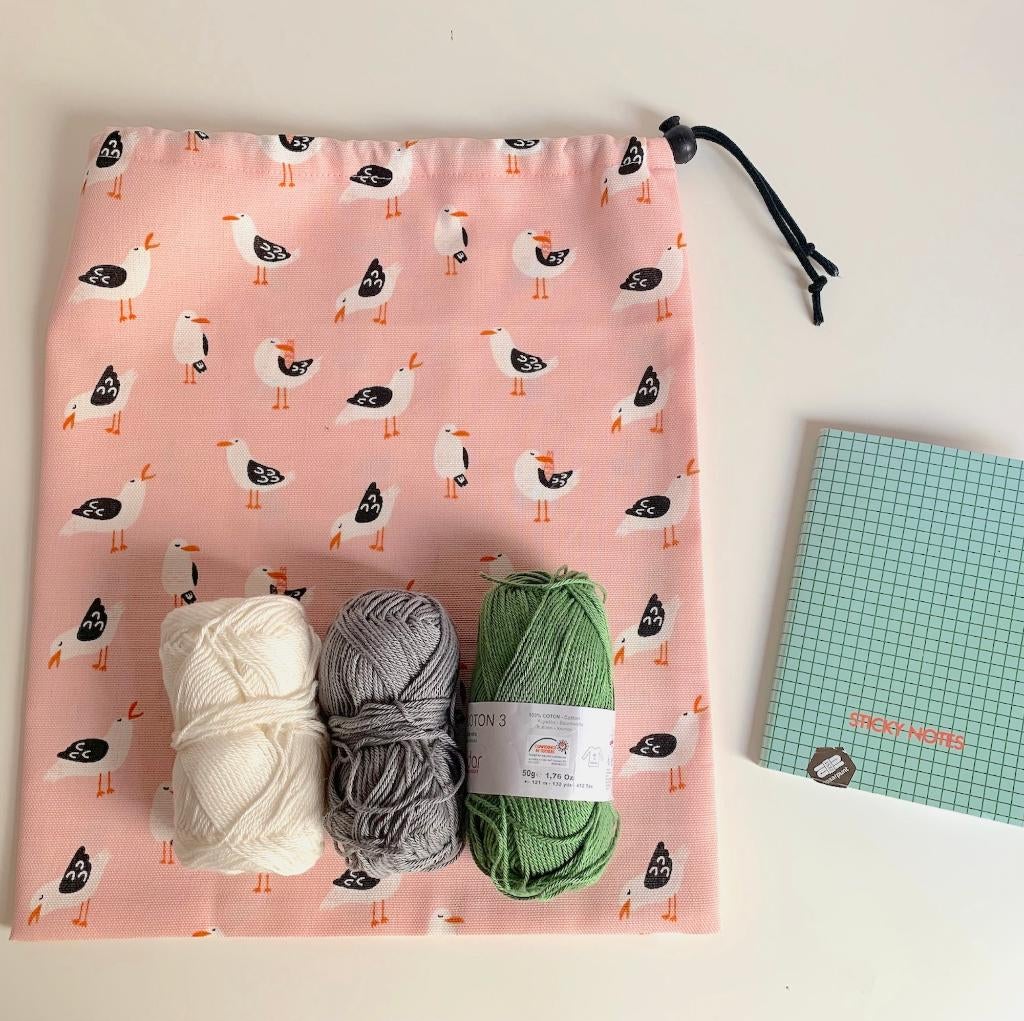 Opbergzak, projectbag, nieuw en handgemaakt, Ophalen of Verzenden, Nieuw, Breien of Haken, Overige typen