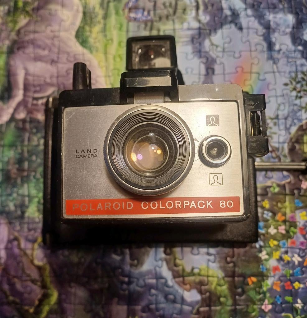 Vintage Polaroid colorpack 80 land camera met flitser, Audio, Tv en Foto, Fotocamera's Analoog, Ophalen of Verzenden, Polaroid