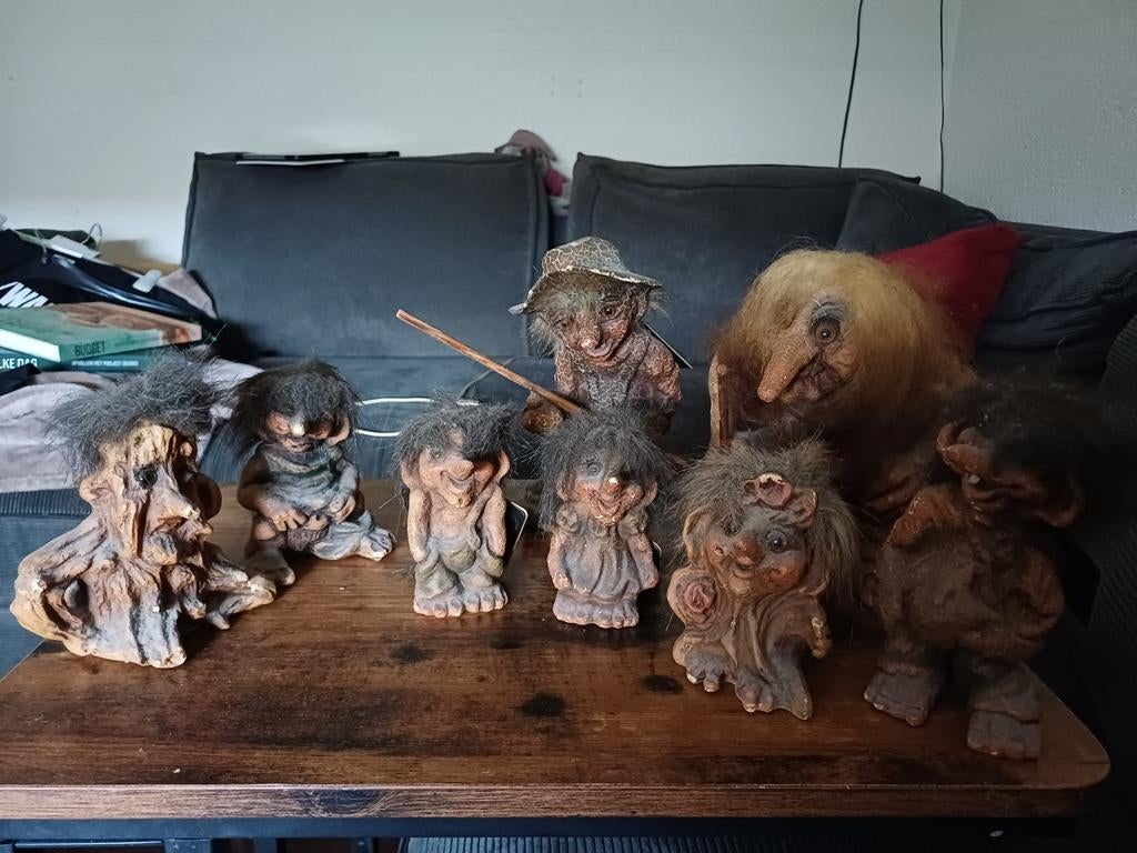 Collectie van 8 Fosse-Troll figuren uit Noorwegen, Ophalen of Verzenden, Gebruikt