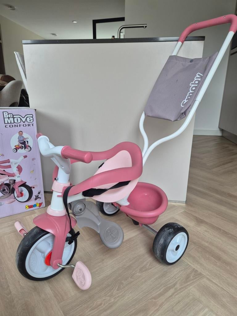 Smoby Be Move Comfort roze driewieler, Fietsen en Brommers, Fietsen | Driewielers, Ophalen of Verzenden, Zo goed als nieuw, Smoby