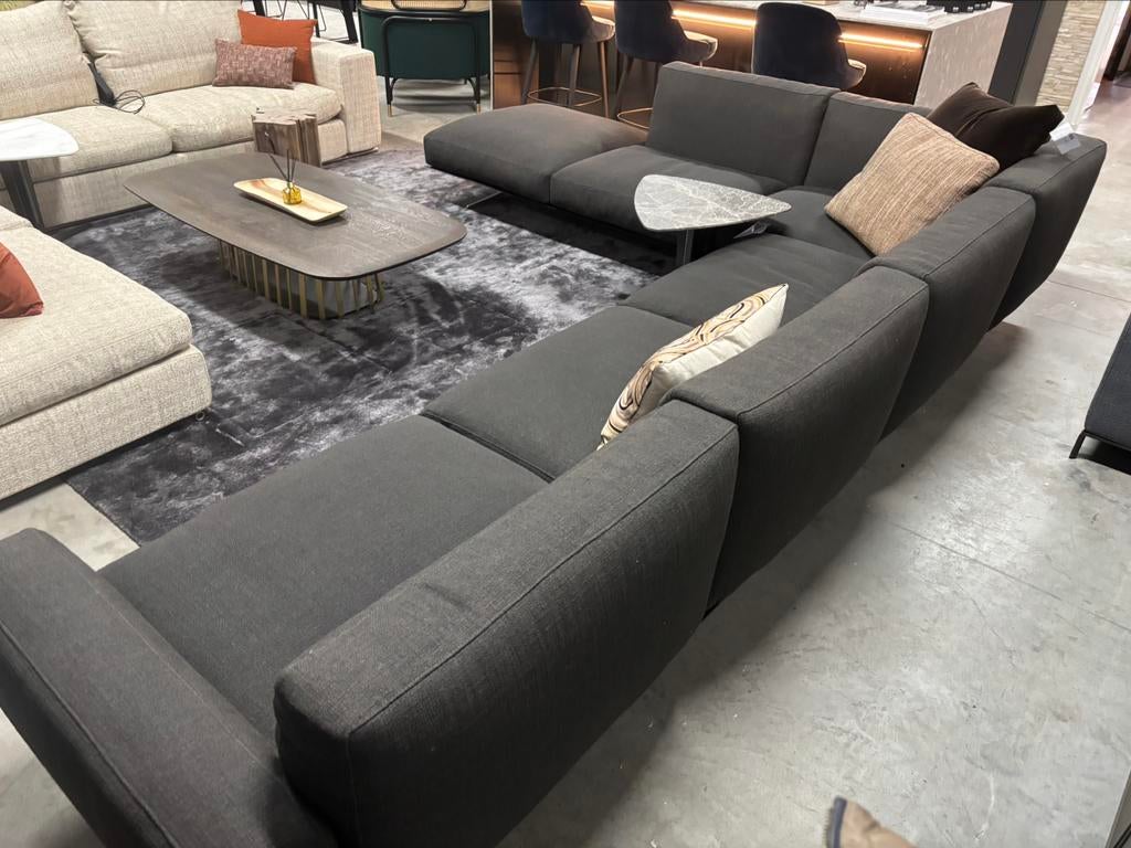 Flexform hoekbank Softdream 270x370cm stof Extra  NP €27.000, Leer, Hoekbank, 300 cm of meer, Ophalen of Verzenden