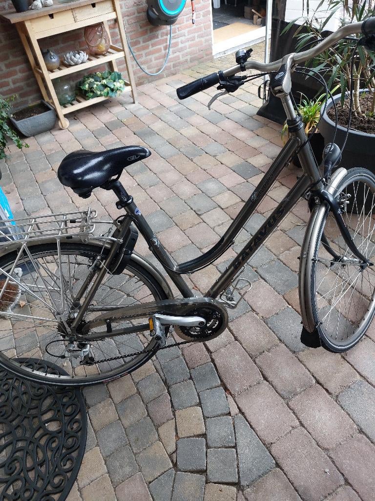 Damesfiets Batavus Cibola zilver, Fietsen en Brommers, Ophalen, Gebruikt, Versnellingen, Batavus