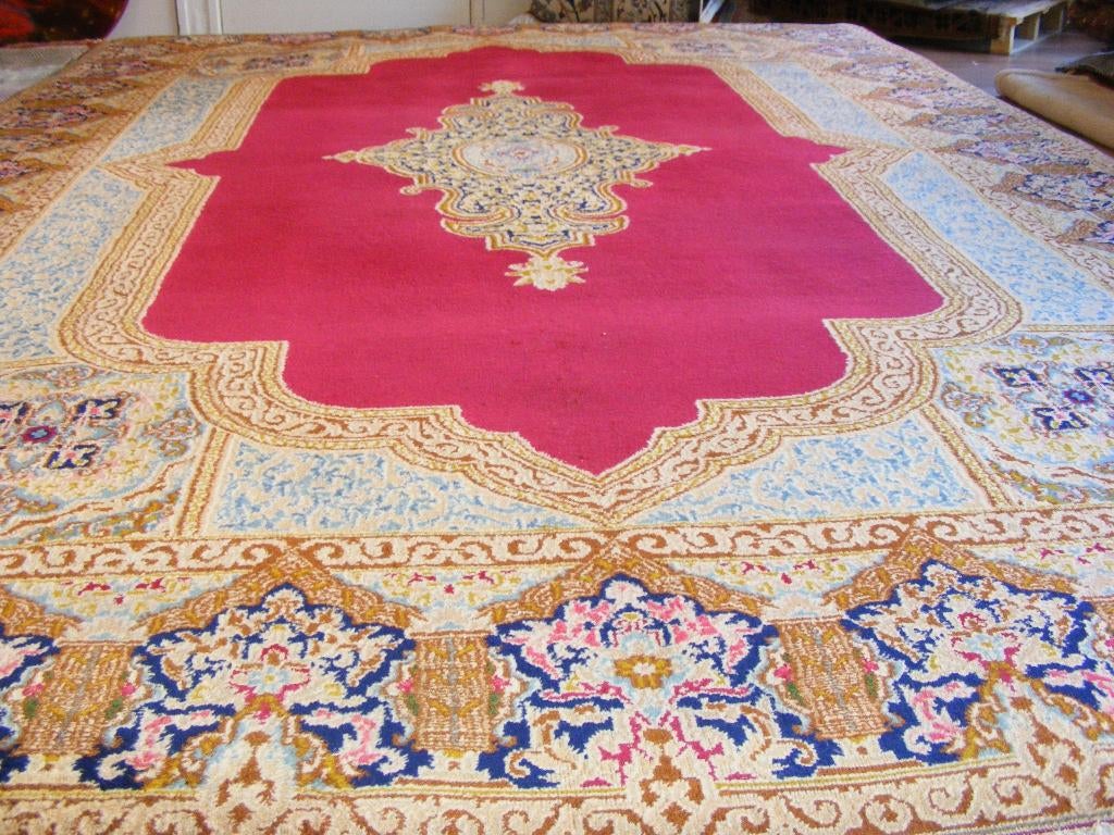 Handgeknoopt Perzisch Tapijt Kerman- iran Maat: 2.10 X3.10.m, Crème, 150 tot 200 cm, 200 cm of meer, Ophalen of Verzenden