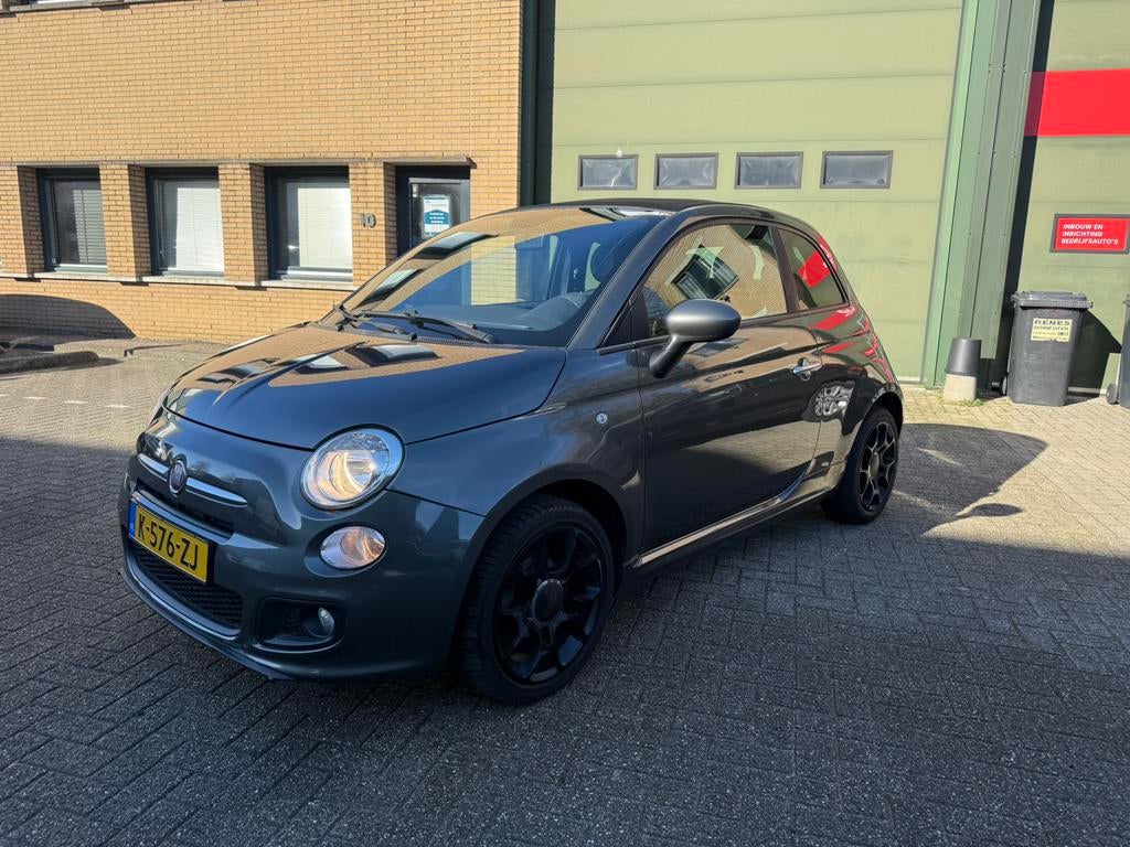 Fiat 500 1.2 C 2014 Grijs cabrio lounge, Voorwielaandrijving, Stof, 4 cilinders, Bedrijf