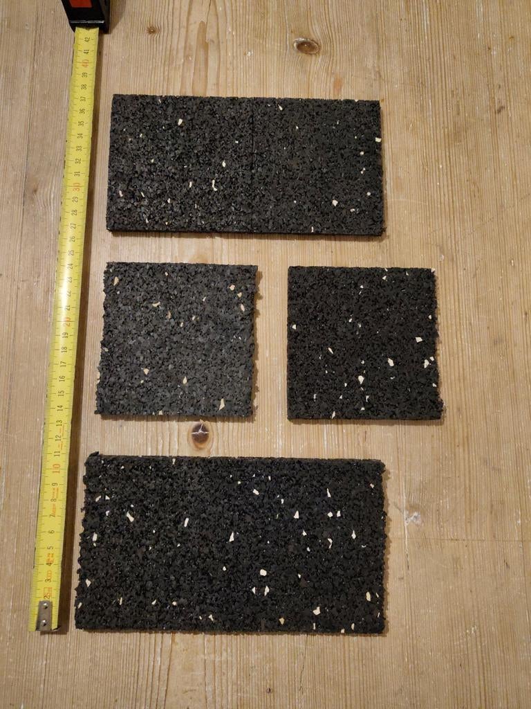 Rubber dempers mini tegels 10x10 cm 6 stuks, Ophalen of Verzenden, Gebruikt