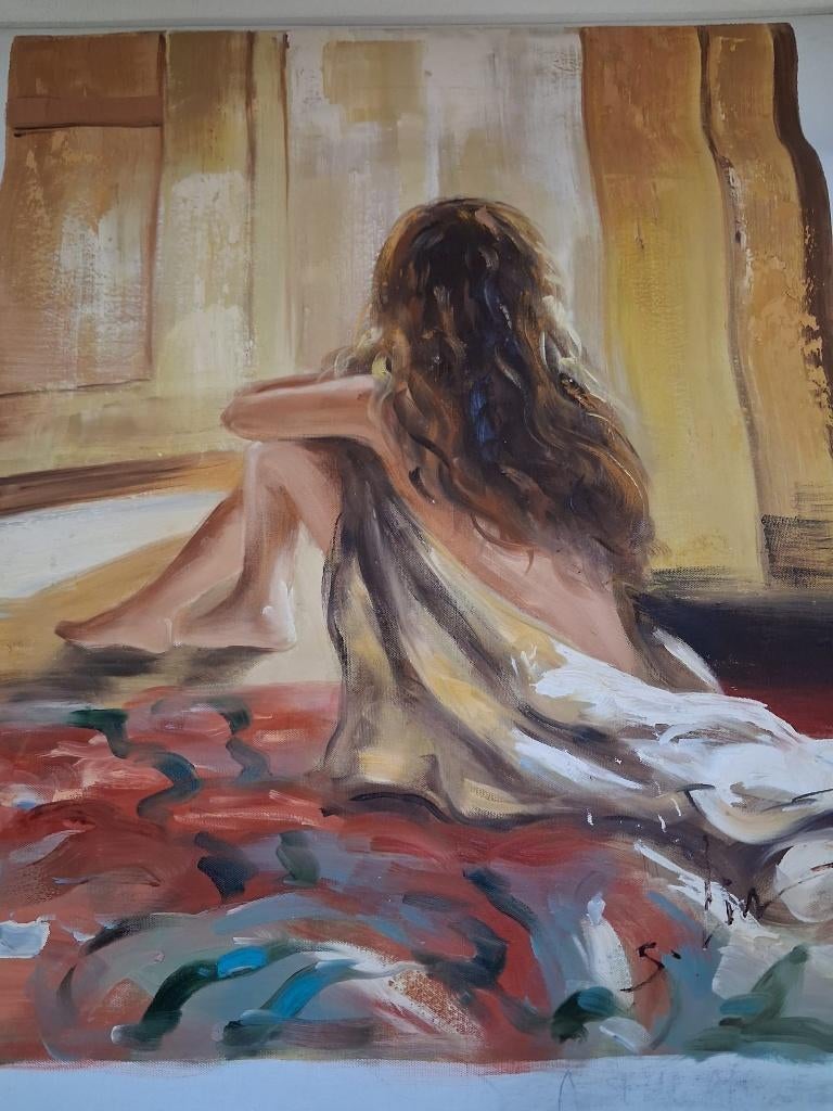 schilderij doek, Antiek en Kunst, Ophalen of Verzenden