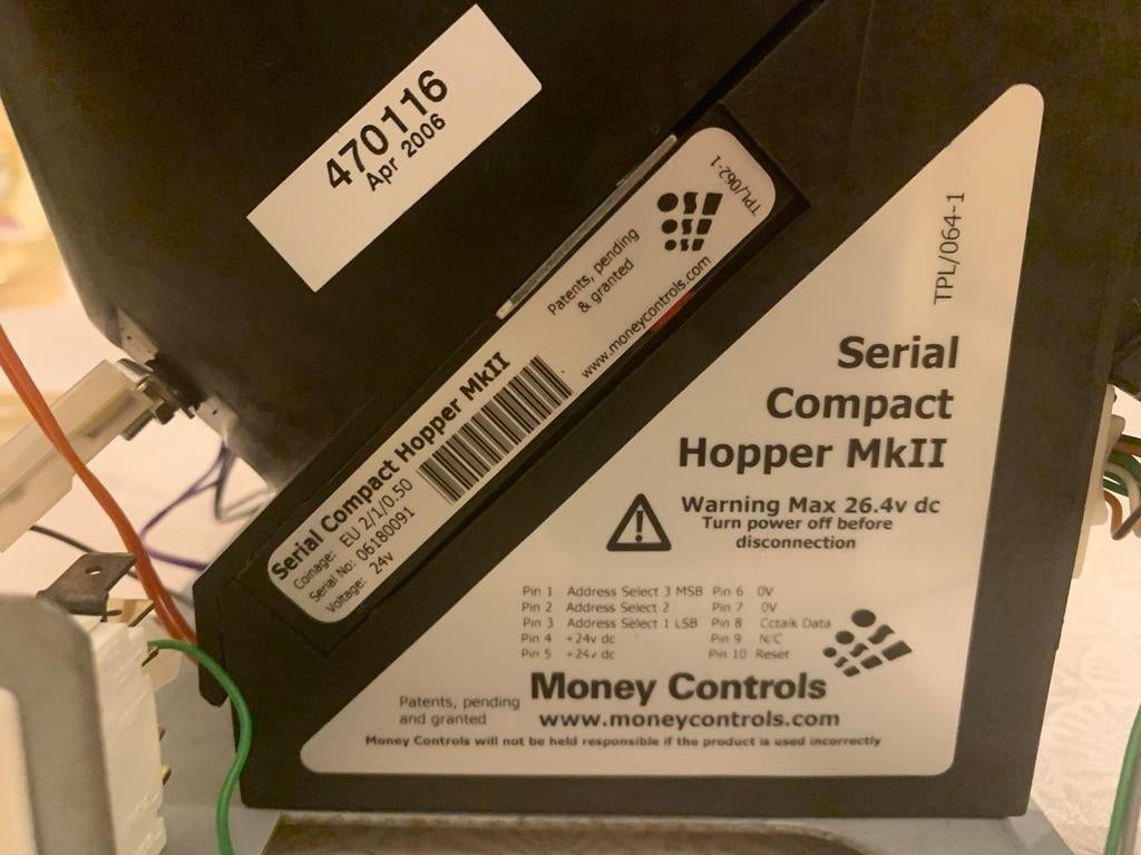 Hoppers MKll + SR5i muntproever beiden van money controls, Verzamelen, Automaten | Gokkasten en Fruitautomaten, Euro, Ophalen of Verzenden