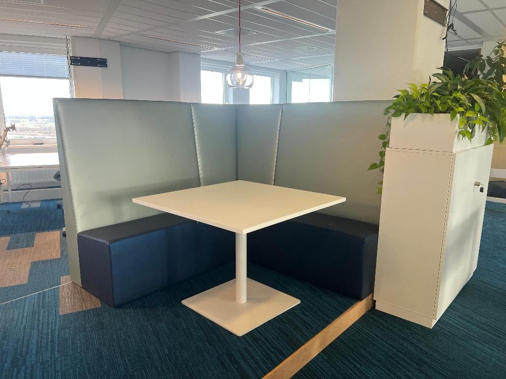 SET Leren wachtkamerbank / eetbank met eetafel , 2 sets, Gebruikt, Minder dan 75 cm, 150 tot 200 cm, Hoekbank
