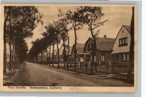 Mooi Drenthe Zuidlaren Stationsstraat, Verzenden, Voor 1920, Gelopen, Drenthe