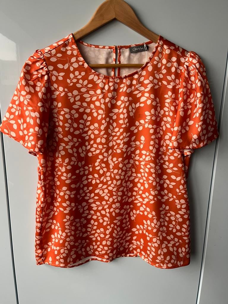 Geisha oranje t shirt maat 36 nieuw korte mouw nieuw, Nieuw, Oranje, Ophalen of Verzenden, Korte mouw