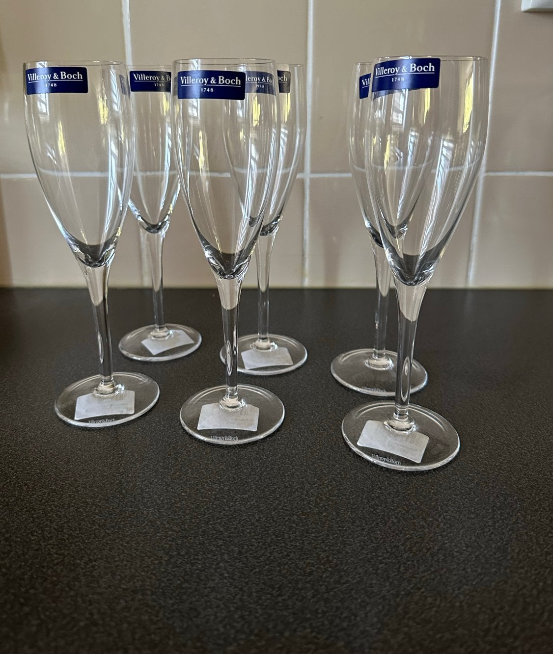 Villeroy & Boch champagneglazen - Set van 6 nieuw!, Ophalen, Glas of Glazen, Villeroy & Boch, Nieuw