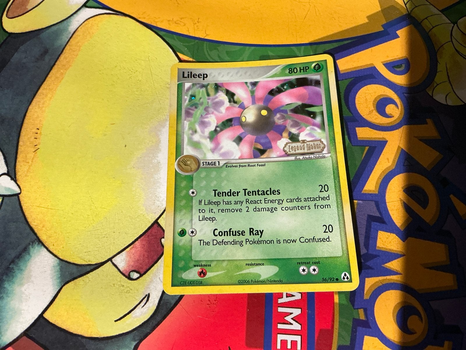 Lileep Pokémon kaart 36/92 Legend Maker 2006, Ophalen of Verzenden, Gebruikt, Losse kaart