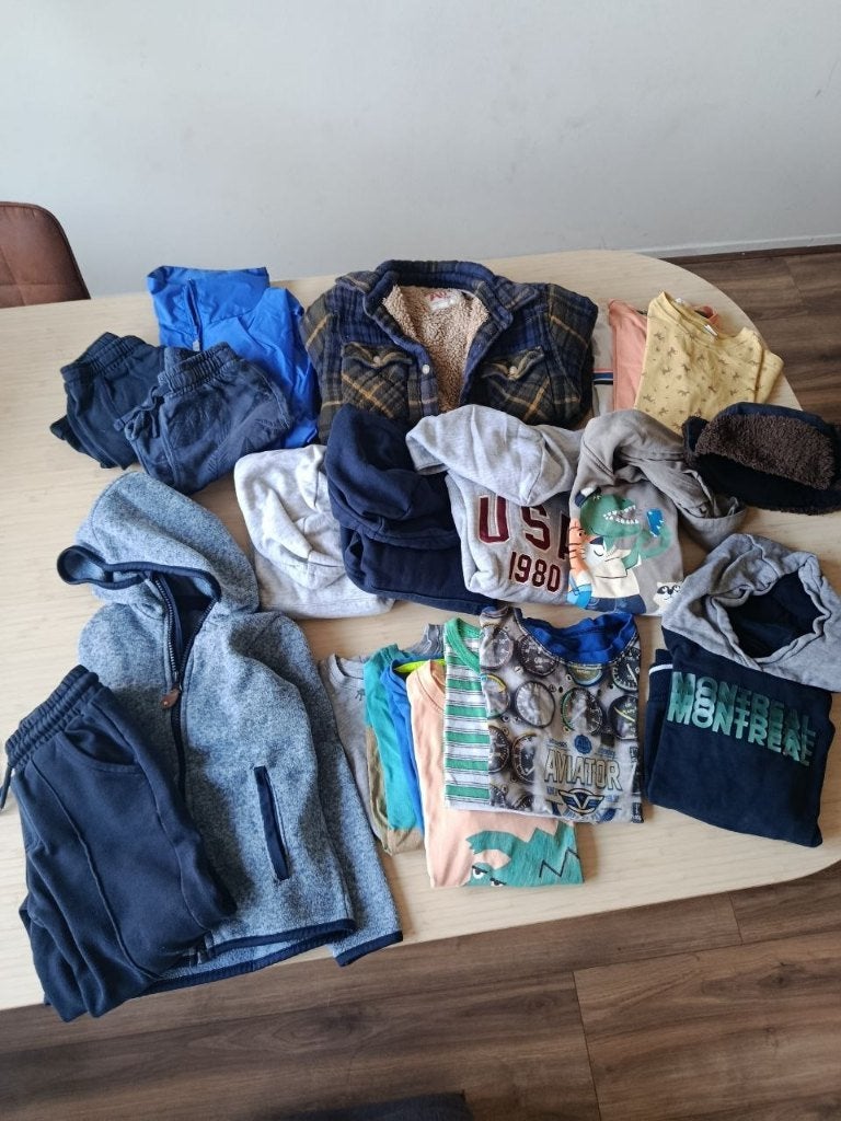 Groot (26st) jongens kleding pakket van 104 tot 116, Ophalen of Verzenden, Gebruikt, Maat 110