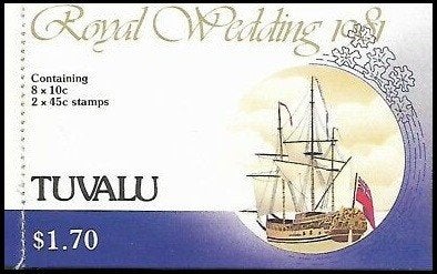 TUVALU 1981 Royal Wedding Postzegelboekje, S.G.: SB-4, Mint., Verzenden, Postfris, Koningshuis