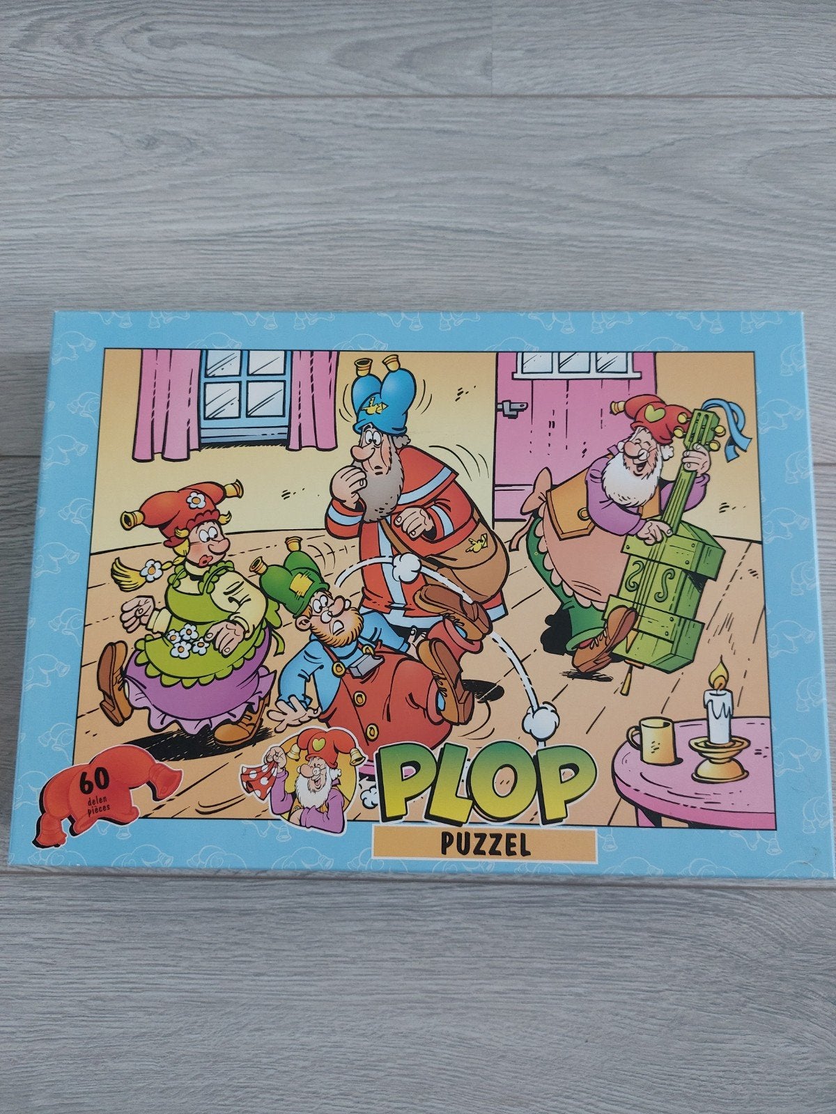 Kabouter Plop puzzel - 60 stukjes - compleet!, Ophalen of Verzenden, Meer dan 50 stukjes, Zo goed als nieuw