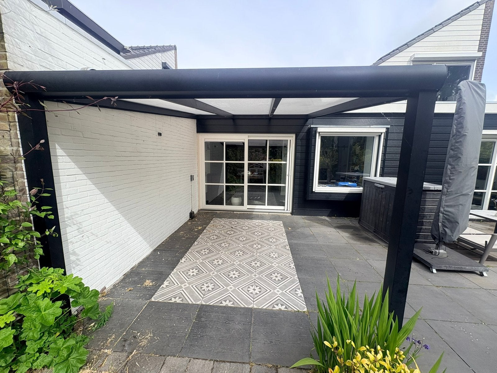 Overkapping met led verlichting, Ophalen of Verzenden, Veranda