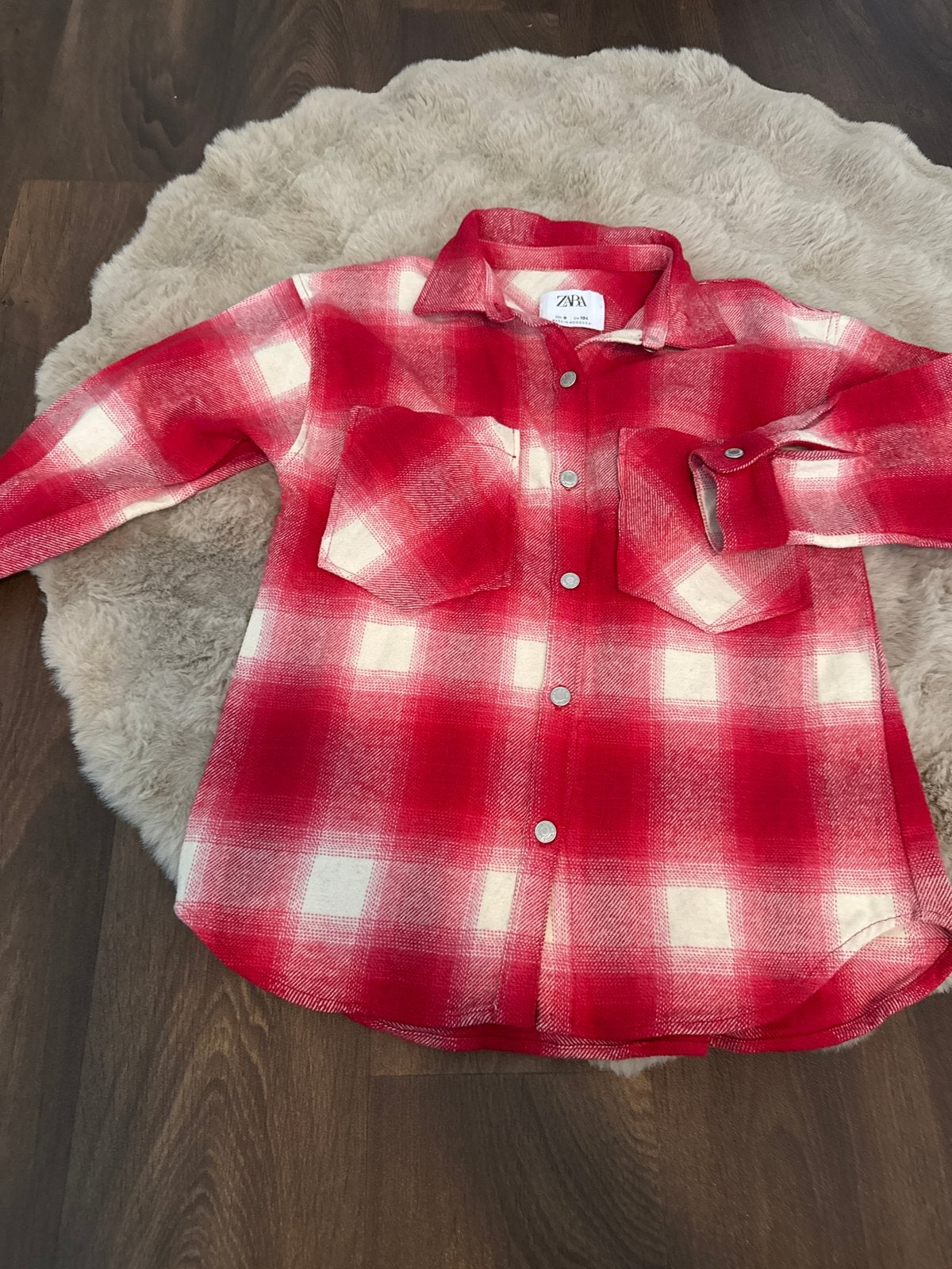 Zara kinder hemd rood geruit - Zo goed als nieuw, Ophalen of Verzenden, Zo goed als nieuw, Overhemd of Blouse